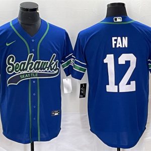 Seattle Seahawks #12 Fan Royal Throwback Cool Base Stitched Jersey