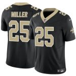 New Orleans Saints #25 Kendre Miller Black Vapor Limited Stitched Jersey