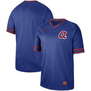 Atlanta Braves Blank Blue Cooperstown Collection Legend Stitched Jersey