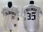 New York Yankees #35 Cody Bellinger White Pinstripe 'Gothic Legacy Edition' Vapor Premier Limited Stitched Jersey
