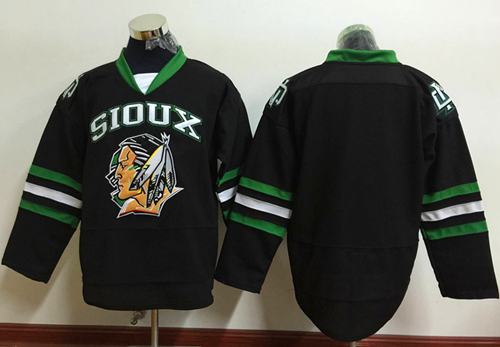 Blackhawks Blank Black Sioux Stitched Jersey