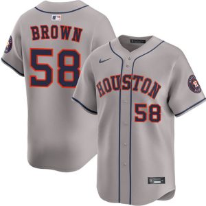 Houston Astros #58 Hunter Brown Gray 2025 Limited Stitched Jersey