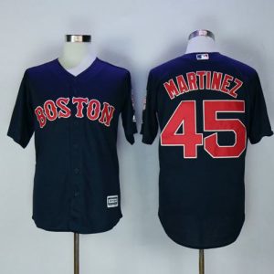 Red Sox #45 Pedro Martinez Navy Blue New Cool Base Stitched Jersey