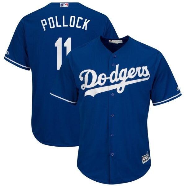 Los Angeles Dodgers #11 A.J Pollock Blue Cool Base Stitched Jersey