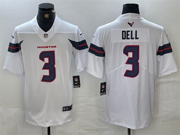 Houston Texans #3 Tank Dell White Vapor Untouchable Stitched Football Jersey