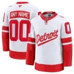 Detroit Red Wings Custom White Red 2024-25 Stitched Jersey