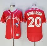 Blue Jays #20 Josh Donaldson Red Flexbase Authentic Collection Canada Day Stitched Jersey