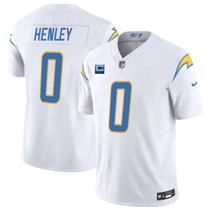 Los Angeles Chargers #0 Daiyan Henley White 2025 F.U.S.E With 1-Star C Patch Vapor Limited Stitched Jersey