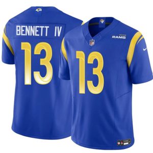 Los Angeles Rams #13 Stetson Bennett IV Blue 2024 F.U.S.E. Vapor Untouchable Football Stitched Jersey