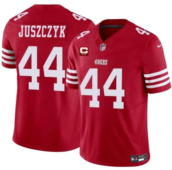 San Francisco 49ers #44 Kyle Juszczyk Red 2025 F.U.S.E. With 2-Star C Patch Vapor Untouchable Limited Stitched Jersey