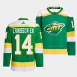 Minnesota Wild #14 Joel Eriksson Ek Green 2022-23 Reverse Retro Stitched Jersey