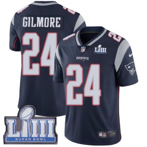 New England Patriots #24 Stephon Gilmore Navy Blue Super Bowl LIII Vapor Untouchable Limited Stitched Jersey