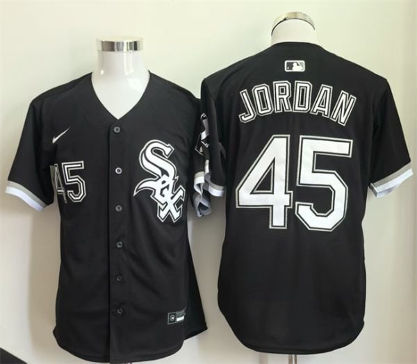 Chicago White Sox #45 Michael Jordan Black Limited Stitched Jersey