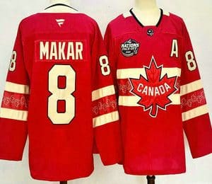 Canada #8 Cale Makar Red 2025 4 Nations Face Off Authentic Jersey
