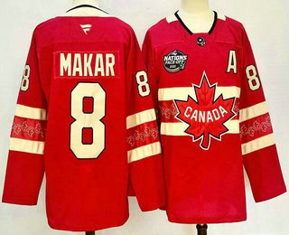 Canada #8 Cale Makar Red 2025 4 Nations Face Off Authentic Jersey