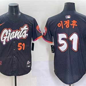 San Francisco Giants #51 ??? Anthracite 2025 City Connect Limited Stitched Jersey