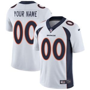 Broncos Customized White Vapor Untouchable Limited Stitched Jersey