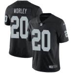 Raiders #20 Daryl Worley Black Vapor Untouchable Limited Stitched Jersey