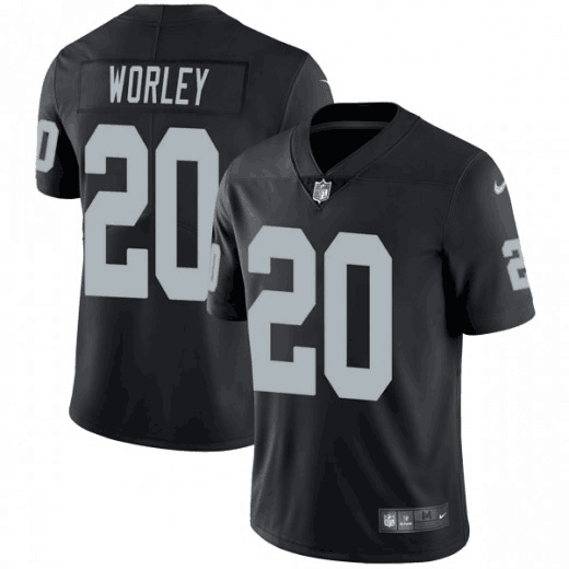 Raiders #20 Daryl Worley Black Vapor Untouchable Limited Stitched Jersey