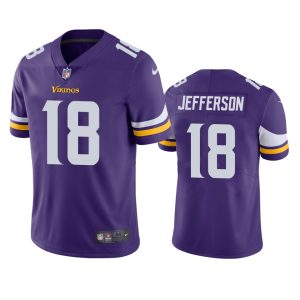 Minnesota Vikings #18 Justin Jefferson 2020 Purple Vapor Untouchable Limited Stitched Jersey