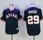 Indians #29 Satchel Paige Navy Blue 1976 Turn Back The Clock Stitched Jersey