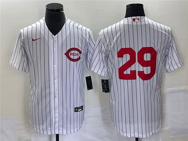Cincinnati Reds #29 TJ Friedl White Field Of Dreams Stitched Jersey