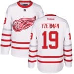 Red Wings #19 Steve Yzerman White Centennial Classic Stitched Jersey