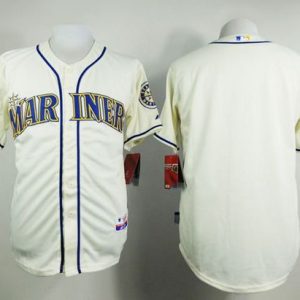 Mariners Blank Cream Alternate Cool Base Stitched Jersey