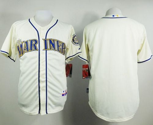 Mariners Blank Cream Alternate Cool Base Stitched Jersey