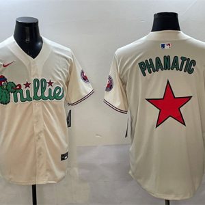 Philadelphia Phillies Phanatic Cream Limited Stitched Jersey
