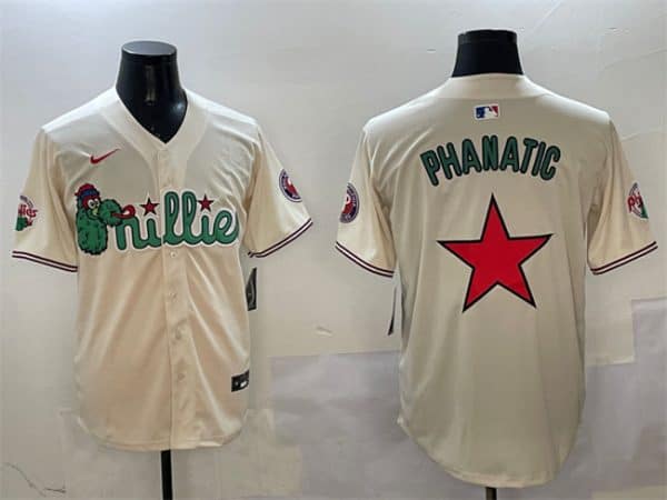 Philadelphia Phillies Phanatic Cream Limited Stitched Jersey