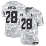 Houston Texans #28 Joe Mixon Arctic Camo 2024 F.U.S.E. Salute To Service Limited Stitched Jersey