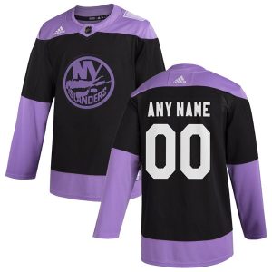 New York Islanders Adidas Black Hockey Fights Cancer Custom Practice NHL Stitched Jersey