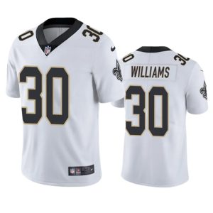 New Orleans Saints #30 Jamaal Williams White Vapor Untouchable Stitched Jersey