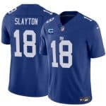 New York Giants #18 Darius Slayton Blue 2025 F.U.S.E. With 1-Star C Patch Vapor Untouchable Limited Stitched Jersey