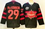 Canada #29 Nathan MacKinnon Black 2025 4 Nations Face-Off Premium Stitched Jersey