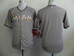 Marlins Blank Grey Cool Base Stitched Jersey