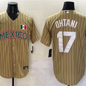 Mexico #17 Shohei Ohtani Tan 2023 World Classic Stitched Jersey