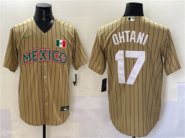 Mexico #17 Shohei Ohtani Tan 2023 World Classic Stitched Jersey