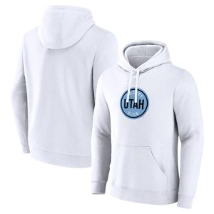 Utah Club White Draft Logo Pullover Hoodie