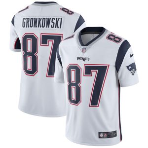 New England Patriots #87 Rob Gronkowski Nike White Vapor Untouchable Limited Stitched Jersey