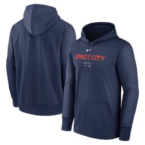 Houston Astros Navy 2024 Collection Practice Performance Pullover Hoodie