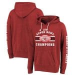 Kansas City Chiefs Red Super Bowl LVII Champions Always Champs Tri-Blend Pullover Hoodie