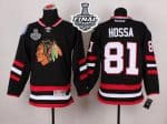 Blackhawks #81 Marian Hossa Black 2014 Stadium Series 2015 Stanley Cup Stitched Jersey