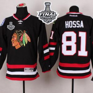Blackhawks #81 Marian Hossa Black 2014 Stadium Series 2015 Stanley Cup Stitched Jersey