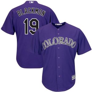 Colorado Rockies #19 Charlie Blackmon "Chuck Nazty" Purple Cool Base Stitched Jersey
