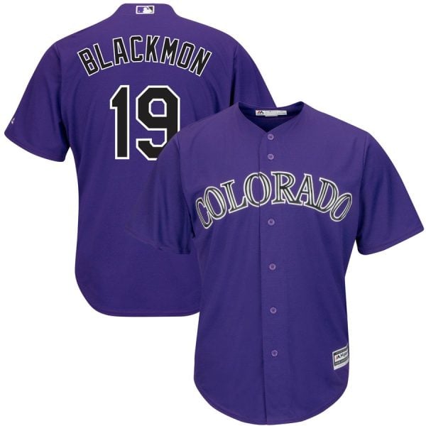 Colorado Rockies #19 Charlie Blackmon "Chuck Nazty" Purple Cool Base Stitched Jersey