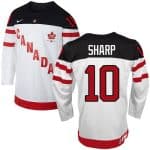 Olympic CA. #10 Patrick Sharp White 100th Anniversary Stitched Jersey