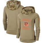 Cincinnati Bengals Khaki 2019 Salute To Service Therma Pullover Hoodie(Run Small)
