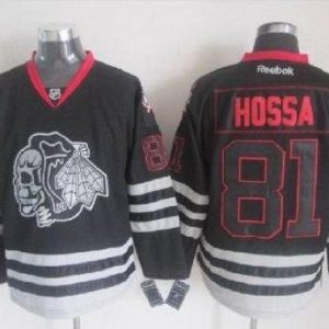 Blackhawks #81 Marian Hossa New Black Ice Stitched Jersey